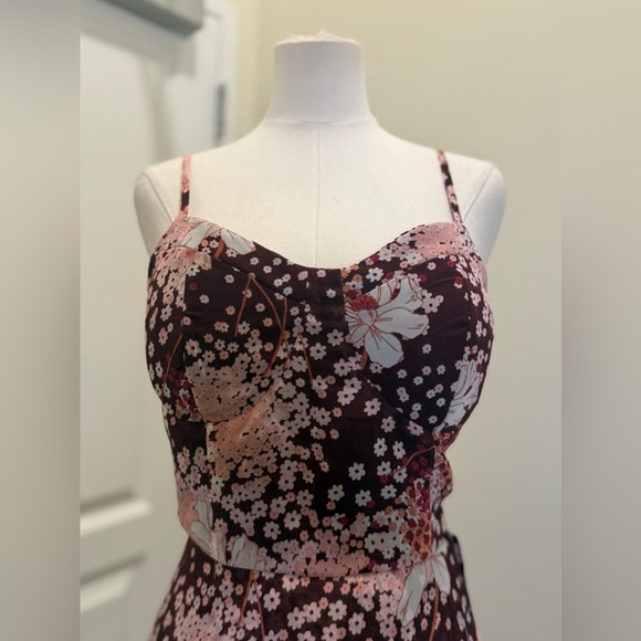 Boho Spaghetti Strap Dress – Juniors M Asymmetrical Flowy NWT CottageCore - Picture 4 of 5